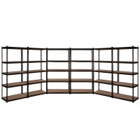 Giantz 6x1.5M Heavy-Duty Garage Shelving Rack – 750kg Capacity, Adjustable Steel Shelves, Easy Assembly, Matte Black