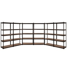 Giantz 6x1.5M Heavy-Duty Garage Shelving Rack – 750kg Capacity, Adjustable Steel Shelves, Easy Assembly, Matte Black