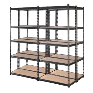 Giantz 5-Tier 4x1.8M Garage Shelving Rack - Heavy Duty 200kg/Tier, Adjustable, Boltless, Industrial Steel, Charcoal