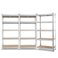 Giantz Heavy-Duty 3x1.8M Galvanised Steel Shelving Rack – 200kg/Tier Capacity, Adjustable, Boltless Assembly, 5 Shel