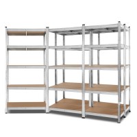 Giantz 5x1.8M Heavy-Duty Garage Shelving Rack—Galvanised Steel, Adjustable Storage, 1000kg Capacity, Easy Assembly