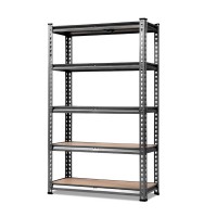 Giantz 1.5M Charcoal Garage Shelving Rack - Heavy-Duty Steel, 750kg Capacity, Adjustable 5-Tier Storage Solution