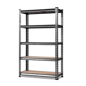 Giantz 1.5M Charcoal Garage Shelving Rack - Heavy-Duty Steel, 750kg Capacity, Adjustable 5-Tier Storage Solution