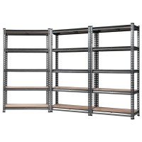 Giantz 3x1.5M Heavy-Duty Garage Shelving Unit, Adjustable Steel Rack, 750kg Capacity, Matte Charcoal Finish