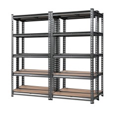 Giantz 4x1.5M Industrial Steel Garage Shelving Rack, 750kg Capacity, Adjustable Beams, Easy Assembly, Charcoal Finish