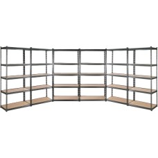 Giantz 6-Pack 6X1.5M Garage Shelving Rack - Heavy-Duty Steel, Adjustable, 750kg Capacity, Easy Assembly, 5 Shelves