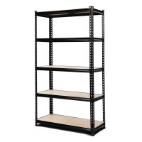 Giantz 1.8M Heavy-Duty Garage Shelving Rack – Adjustable Steel Storage Shelve, 200kg/Tier, 5 Tiers, Matte Black
