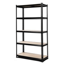 Giantz 1.8M Heavy-Duty Garage Shelving Rack – Adjustable Steel Storage Shelve, 200kg/Tier, 5 Tiers, Matte Black