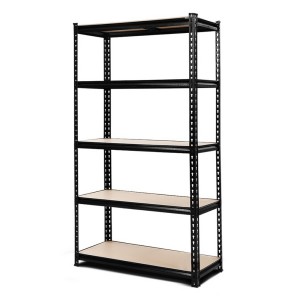 Giantz 1.8M Heavy-Duty Garage Shelving Rack – Adjustable Steel Storage Shelve, 200kg/Tier, 5 Tiers, Matte Black