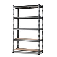 Giantz 1.8M Charcoal Garage Shelving Rack - Heavy-Duty Steel, Adjustable Beams, 1000kg Capacity, Easy Boltless Assembly
