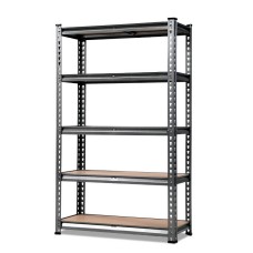 Giantz 1.8M Charcoal Garage Shelving Rack - Heavy-Duty Steel, Adjustable Beams, 1000kg Capacity, Easy Boltless Assembly