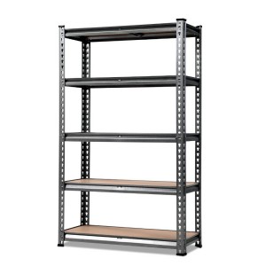 Giantz 1.8M Charcoal Garage Shelving Rack - Heavy-Duty Steel, Adjustable Beams, 1000kg Capacity, Easy Boltless Assembly