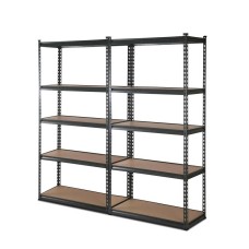 Giantz 2x1.8M Garage Shelving Rack – Heavy-Duty Steel, Adjustable 200kg Capacity Tiers, Charcoal Finish, Boltless Setup