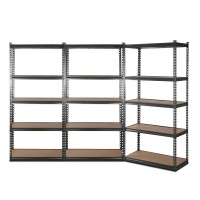 Giantz 3x1.8M 5-Shelf Steel Warehouse Shelving Rack, 1000kg Capacity, Adjustable, Boltless, Matte Charcoal Finish