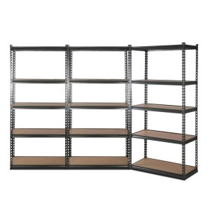 Giantz 3x1.8M 5-Shelf Steel Warehouse Shelving Rack, 1000kg Capacity, Adjustable, Boltless, Matte Charcoal Finish