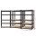 Giantz 5-Tier 5x1.8M Black Garage Shelving Rack - Heavy-Duty Steel, Adjustable, 200kg/Tier Capacity, Boltless Setup