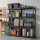 Giantz 2-Pack 4-Tier Steel Garage Shelving 90 x 40 x 180cm Heavy Duty Storage Racks Black 2 Pack 4 Tier