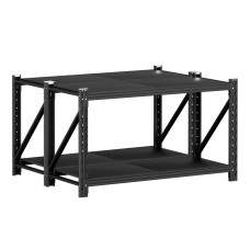 Giantz 2x Garage Shelving Rack 0.9M Heavy Duty Steel, 200kg Per Shelf, Adjustable Workbench Storage, Black
