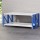 Giantz 2x 0.9M Heavy Duty Steel Garage Shelving Workbench Rack, 200kg Per Shelf, Adjustable Storage, Blue/Grey