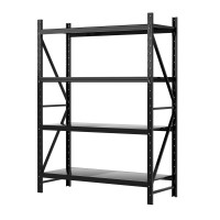 Giantz 2m x 1.5m Heavy Duty Garage Shelving Rack, Industrial Steel, 200kg Per Shelf, Adjustable, Black
