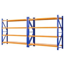 Giantz 4M x 1.8M Heavy Duty Steel Warehouse Shelving Rack, 200kg Capacity, Adjustable, Rust-Resistant, 4 Tiers