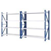 Giantz 4M x 2M Heavy Duty Steel Garage Shelving Rack, 200kg Shelf Load, Adjustable, Blue, Set of 2