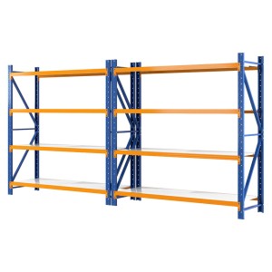 Giantz 4Mx2M Heavy Duty Garage Shelving Rack, Industrial Steel, 200kg per Shelf, Adjustable, Orange, Set of 2