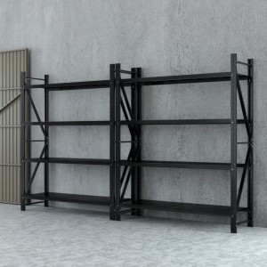 Giantz 4M x 2.4M Heavy Duty Garage Shelving Rack, Black Steel, 200kg Per Shelf, Adjustable, Z-Braced, 2 Pack