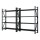 Giantz 4M x 2.4M Heavy Duty Garage Shelving Rack, Black Steel, 200kg Per Shelf, Adjustable, Z-Braced, 2 Pack