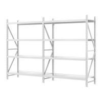 Giantz 3m x 2m Heavy Duty Garage Shelving Rack, Industrial Steel, 200kg Per Shelf, Adjustable, Black, 4 Tiers