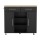 Artiss Kitchen Island Trolley 100cm Black MDF Rolling Cart with Drawers, Cabinets, Shelves & Towel Rack