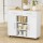 Artiss 100cm White Kitchen Island Trolley Cart with Drawers, Cabinets, Shelves, MDF, Mobile Serving Storage