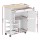 Artiss Kitchen Island Trolley Rolling Cart, MDF, White & Oak, 67x38x86.5cm, Storage Drawer, Cupboard, Lockable Wheels