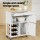 Artiss Kitchen Island Trolley Rolling Cart, MDF, White & Oak, 67x38x86.5cm, Storage Drawer, Cupboard, Lockable Wheels