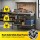 Giantz 120cm Workbench with Pegboard Ultra-Wide Drawer Black Q195 Steel Frame 20 Hooks Smooth Glide Rails