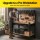 Giantz 120cm Workbench with Pegboard Ultra-Wide Drawer Black Q195 Steel Frame 20 Hooks Smooth Glide Rails