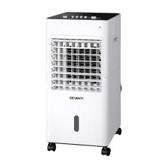Devanti Evaporative Air Cooler Conditioner, 6L, Black & White, 27x30x60cm, 4-in-1 Humidifier & Purifier,