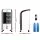 Devanti Evaporative Air Cooler Humidifier, 4L Tank, Black & White, 24x26x57cm, Energy-Efficient, Remote Control