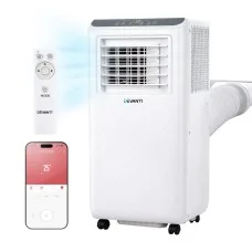 Devanti 3-in-1 Portable Air Conditioner 7000BTU with Dehumidifier, Fan, Wi-Fi App, Remote, Timer, 10-14㎡ Coverage