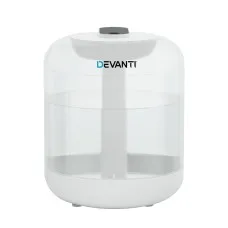 Devanti Ultrasonic Aroma Diffuser, ABS Plastic, 1L, White – Aromatherapy, Humidifier, Purifier, Night Light
