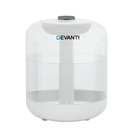Devanti Ultrasonic Aroma Diffuser, ABS Plastic, 1L, White – Aromatherapy, Humidifier, Purifier, Night Light