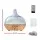 Devanti 400ml 3D Glass Aroma Diffuser - Ultrasonic Humidifier, Purifier, 7-Colour LED Night Light, Remote Control