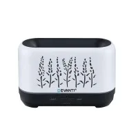 Devanti 200ml Aroma Diffuser Aromatherapy with Simulated Flame, Ultrasonic Mist, Timer, and Night Light - White