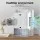 Devanti Dehumidifier and Air Purifier, ABS Plastic, White, 2L Capacity, Quiet Operation, Smart Control, 30㎡ Coverage