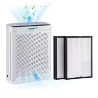 Devanti Air Purifier H12 HEPA Activated Carbon Cotton PM2.5 Display 200m³/h CADR Combo with Spare Filter