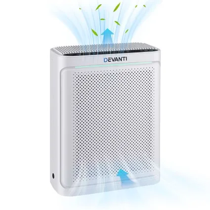 Devanti HEPA Air Purifier 200m³/h CADR PM25 Display Activated Carbon Sleep Mode Child Lock Timer 2 4 8H