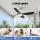 Devanti 52 Inch Black Ceiling Fan with DC Motor, 4 Blades, Remote, LED Light, Reversible Airflow & Timer