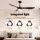Devanti 52 Inch Ceiling Fan with 40W DC Motor, LED Light, Remote Control, 6 Speeds, Reverse Cycle Black
