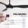 Devanti 52 Inch Ceiling Fan with 40W DC Motor, LED Light, Remote Control, 6 Speeds, Reverse Cycle Black