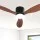 Devanti 52 Inch Dark Wood Ceiling Fan with DC Motor, Remote, 5 Speeds, LED Light & Timer – Indoor/Outdoor Use